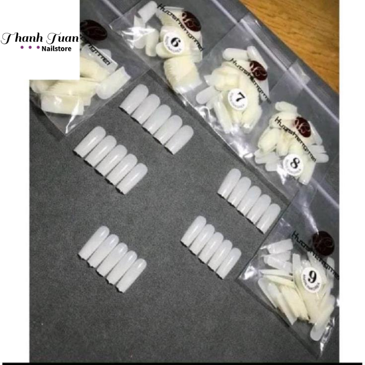 Móng úp lẻ size túi 50 móng màu đục  - Phụ kiện đồ nail HSM