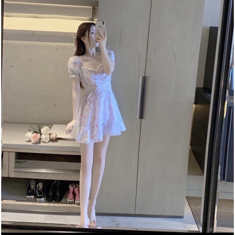 Đầm tay phồng công chúa tím pastel mộng mơ 💜