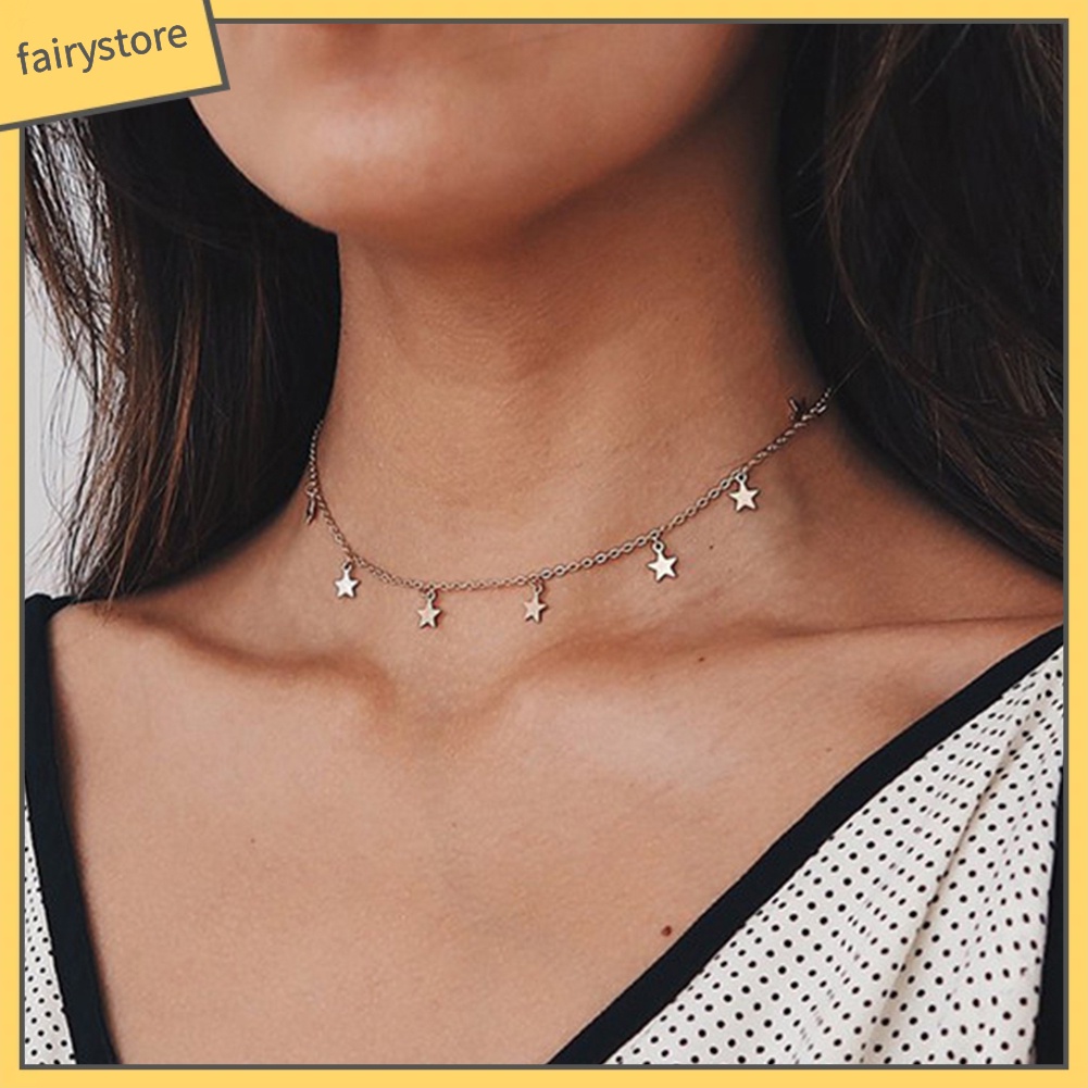 Dây chuyền hợp kim hình ngôi sao cánh xinh xắn cho nữ