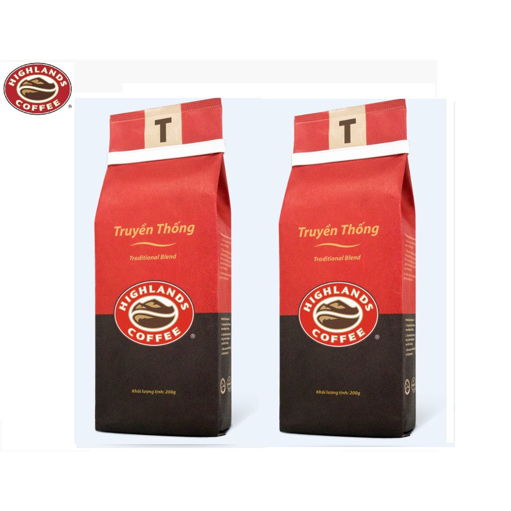 [SenXanh CAFE] Mua 3 gói tặng 1gói Cà phê Rang xay Truyền thống Highlands Coffee 200g | BigBuy360 - bigbuy360.vn