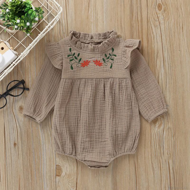 Áo liền quần in hoa tay loe thời trang xinh xắn cho bé gái