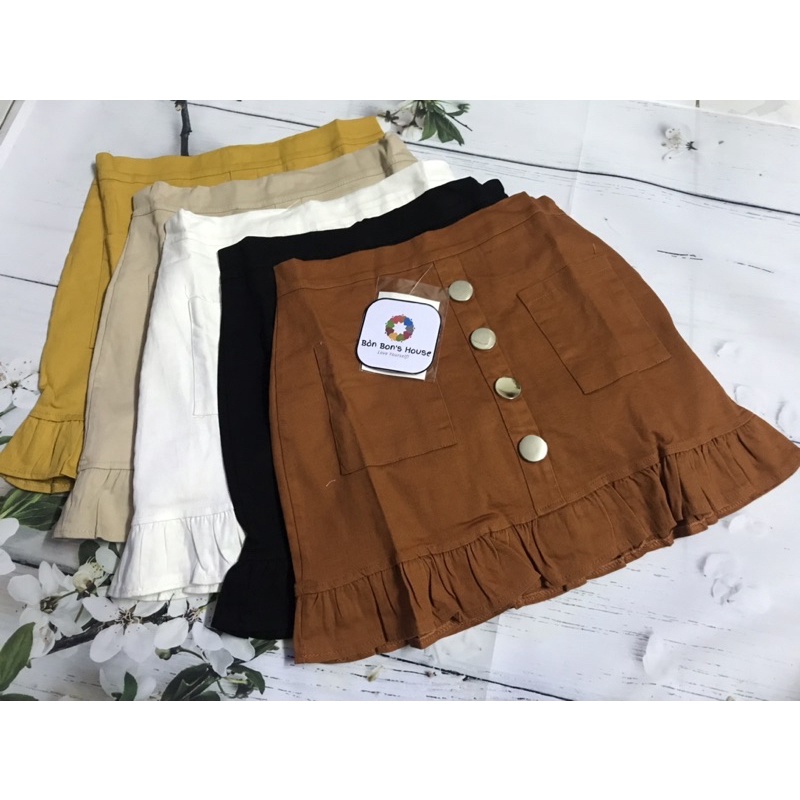 Chân váy Kaki phối nút hàng thiết kế cao cấp | BigBuy360 - bigbuy360.vn