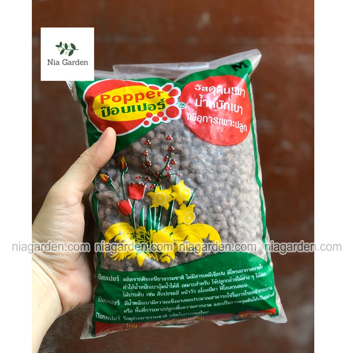 Viên đất nung hạt Popper Thái Lan size S M lót chậu cây Nia Garden N6
