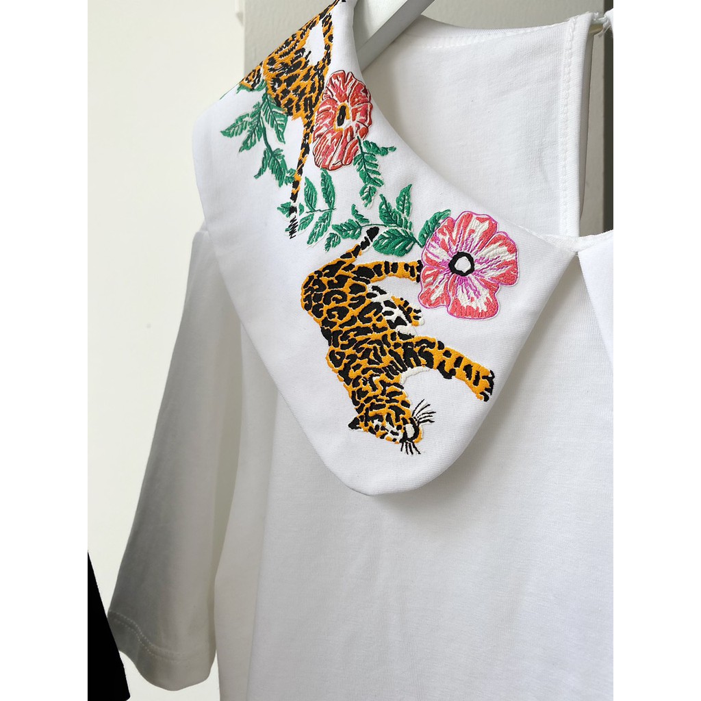 Áo Z.a.r.a Cổ Sen Thêu Hoa