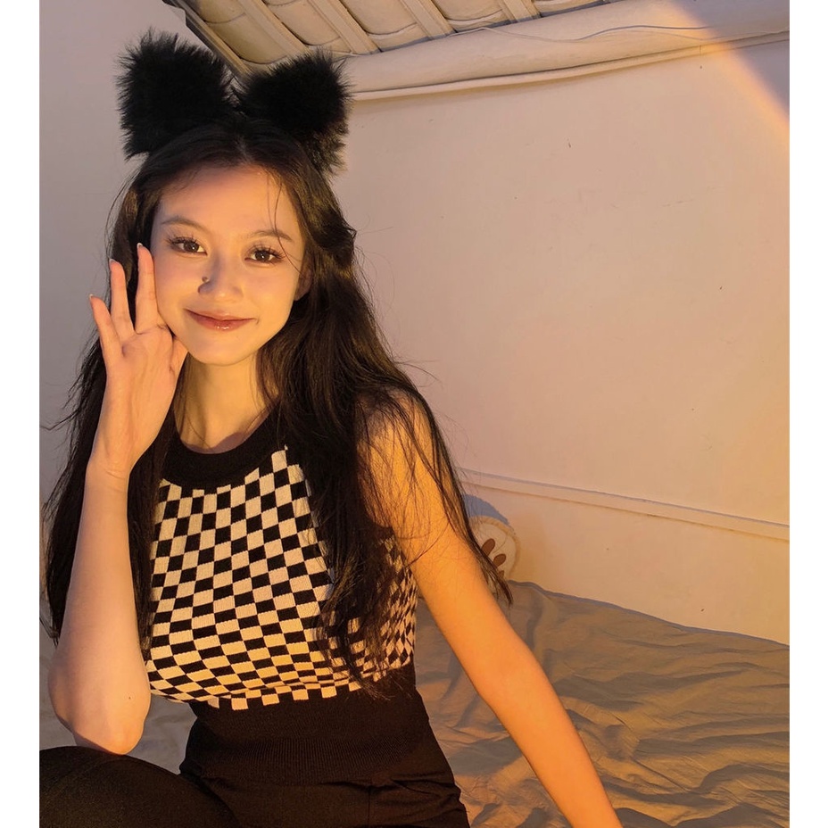 Mới Áo Dệt Kim Sát Nách Cổ Yếm In Họa Tiết Độc Đáo Thời Trang Cho Nữ