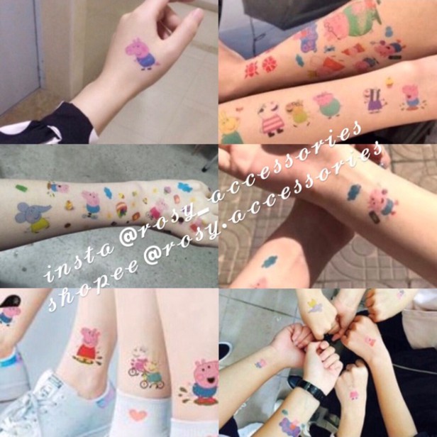 ROSY - HÌNH XĂM DÁN TATTOO MINI PEPPA PIG CUTE
