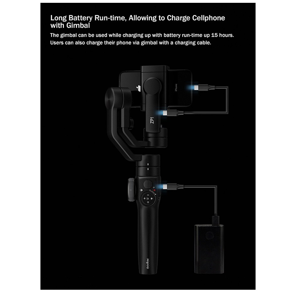 Tay cầm chống rung Gimbal Smartphone godox ZP1 Minh Đức | BigBuy360 - bigbuy360.vn
