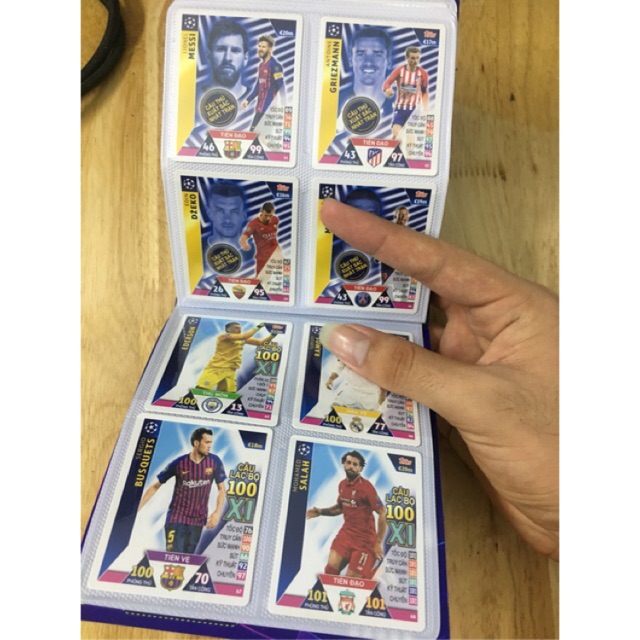 Full Thẻ Seal và Album Poca Match Attax mùa 2018/2019 (Cả 68 Thẻ + Album)