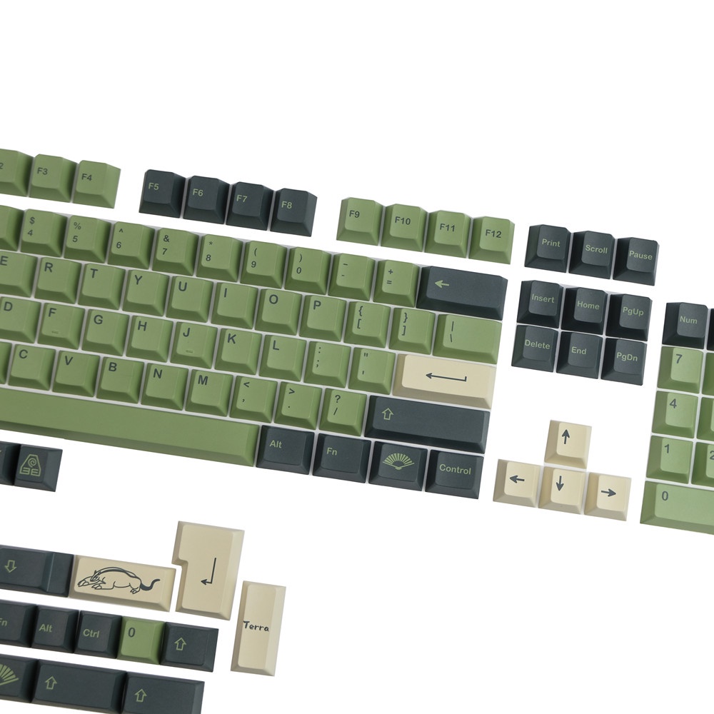 GMK Terra keycaps, 140 Keys keycaps Cherry Profile DYE-SUB Cá nhân hóa GMK Keycaps cho bàn phím cơ