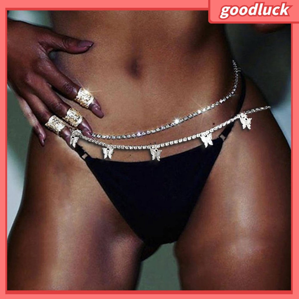 Goodluck| Dây Xích Đính Đá Trang Trí Quần Lưng Có Thể Điều Chỉnh
