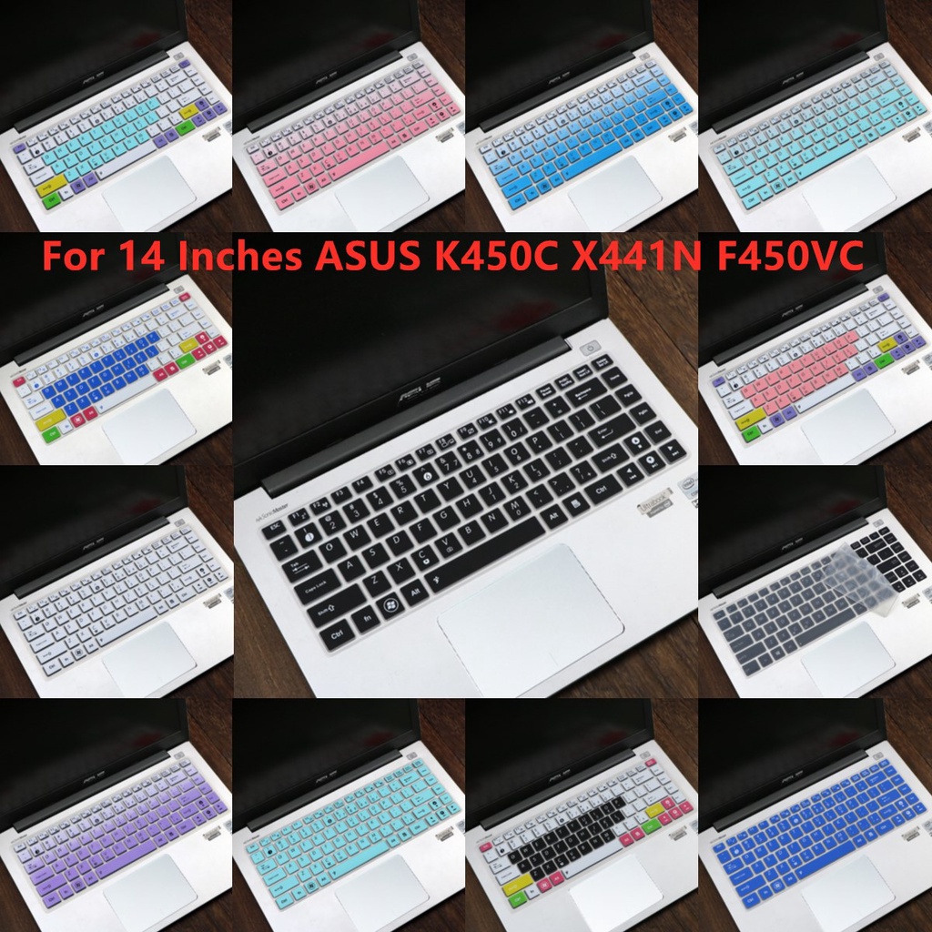 Miếng Dán Bàn Phím Bằng Silicon Siêu Mỏng Mềm Cho ASUS K450C X441N F450VC 14 Inch