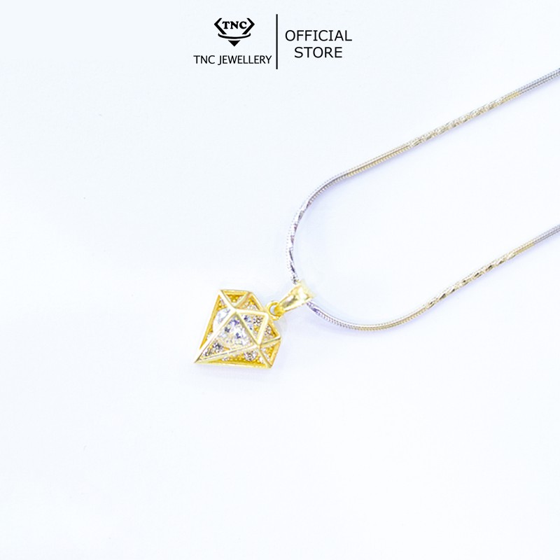 Dây chuyền bạc xi vàng đẹp sang trọng cho nữ - Trang sức TNC Jewellery