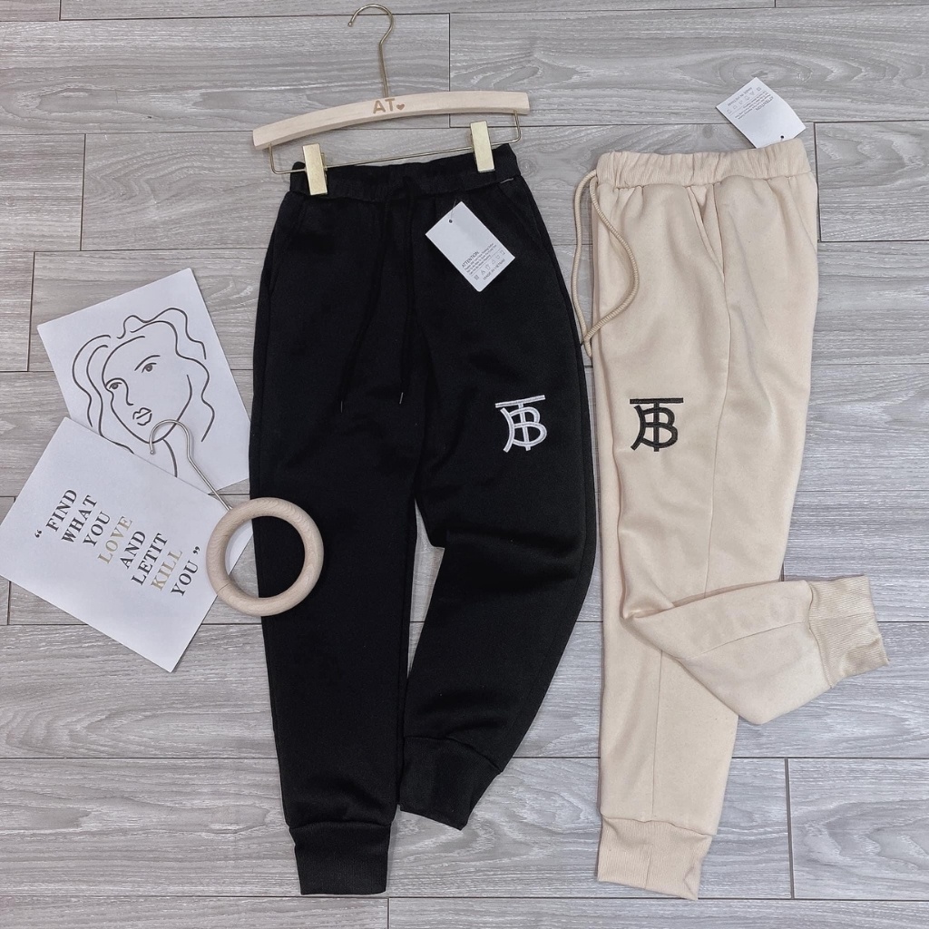 Quần Jogger Nỉ Bông Thêu