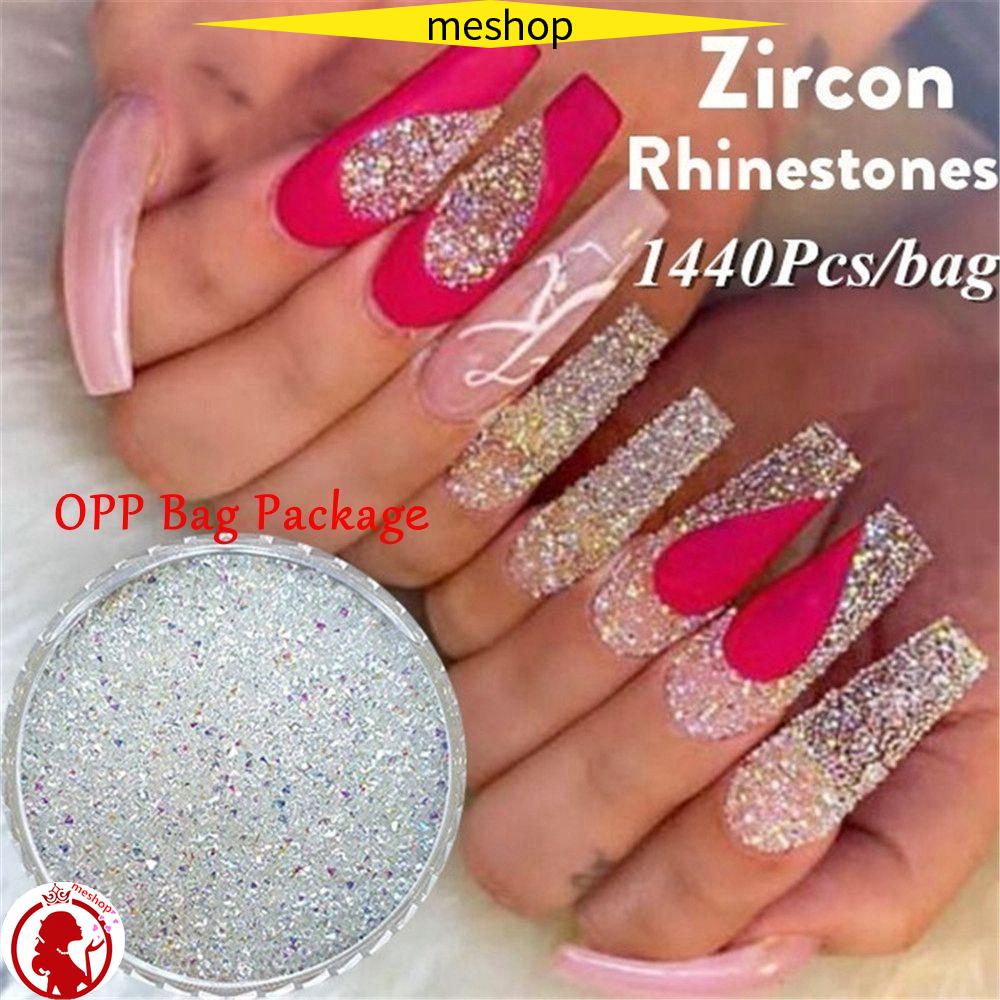 ❦Tôi❦ Túi 1440 Cái / Túi 1.1mm Đá Zircon Hình Nón Thời Trang|Áo Dáng Suông Cho Nữ|Móng tay Micro|Mới Đá Đính Móng Tay 3D