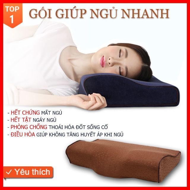 Gối Ngủ Nhanh Nhật Bản - hỗ trợ điều trị mất ngủ và Giảm đau vai gáy khi ngủ  - Gối massage (màu ngẫu nhiên)