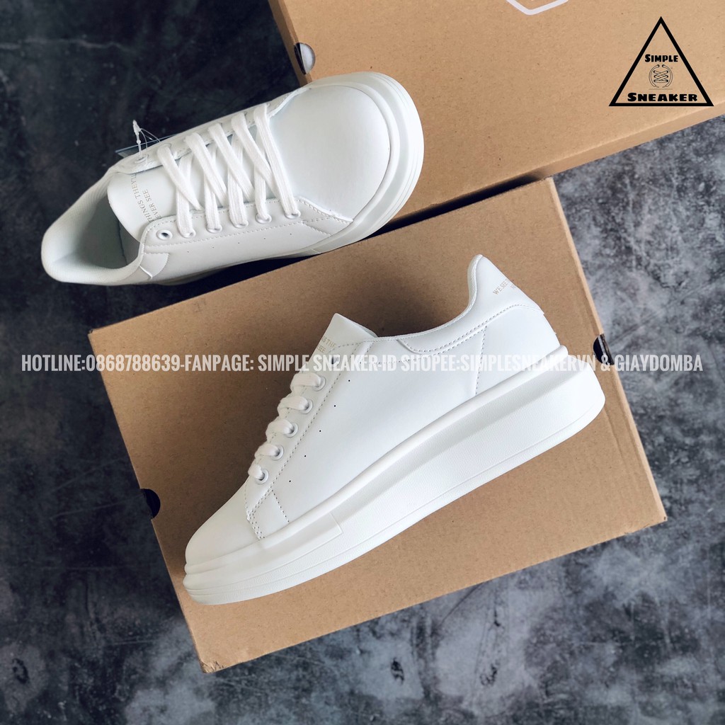 Giày Domba Sneaker Thể Thao FREESHIPDomba High Point Gót Trắng - Giày Đế Cao Tôn Dáng Dễ Phối Đồ - Simple Sneaker