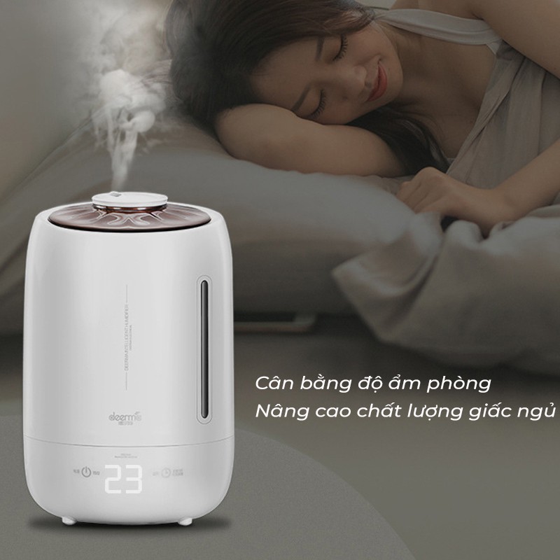 Máy phun sương chính hãng Deerma F600 máy tạo ẩm làm sạch không khí dung tích lớn 5L mẫu công nghệ mới