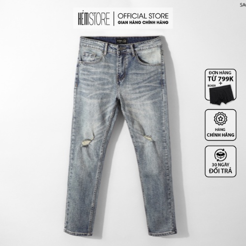 |Hẻm Store| Quần jean nam, quần bò nam SATOSHI SAQJ25 dáng ôm form slimfit co giãn | BigBuy360 - bigbuy360.vn