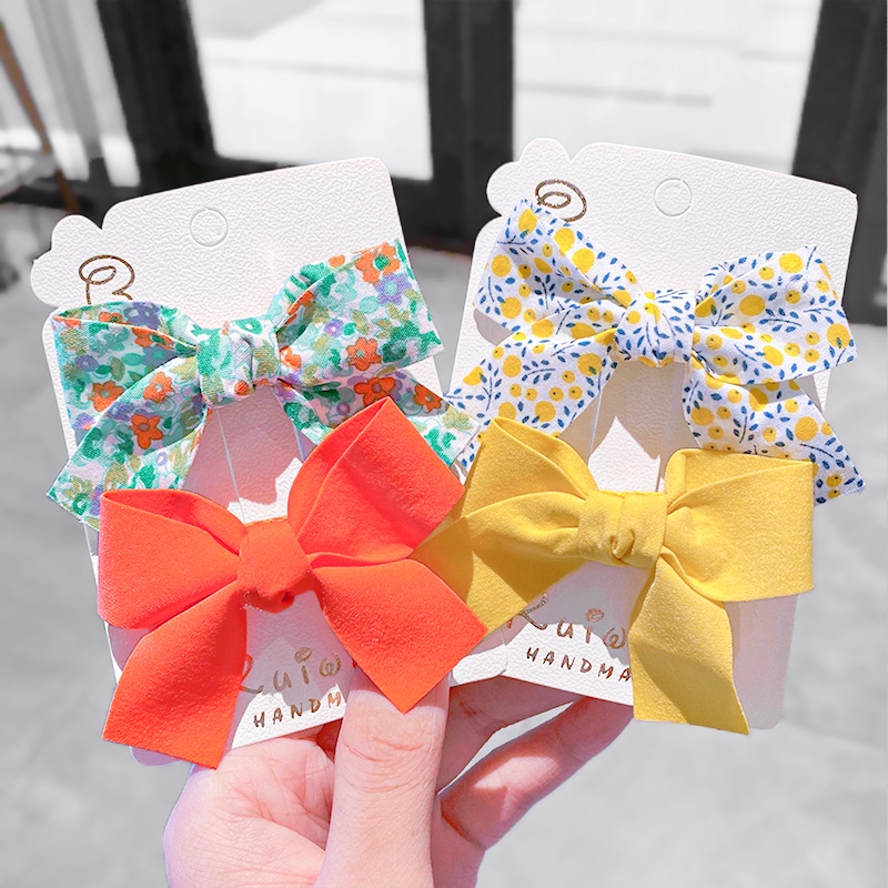 Set 2 Kẹp tóc KIDSBOWS hình nơ dễ thương xinh xắn cho bé gái