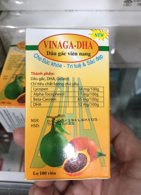 Dầu gấc Vinaga-DHA viên uống sáng mắt | BigBuy360 - bigbuy360.vn