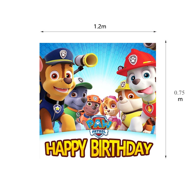 Set phụ kiện trang trí tiệc tùng sinh nhật chủ đề hoạt hình Paw Patrol đáng yêu