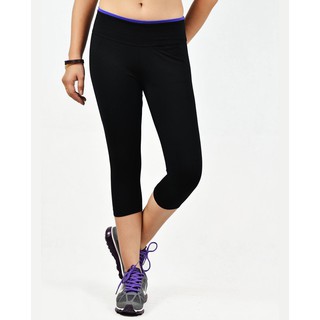 Quần tập gym, yoga, thể thao nữ, lửng phối lưới, cạp cao, nâng mông HIYE - 3/4F003