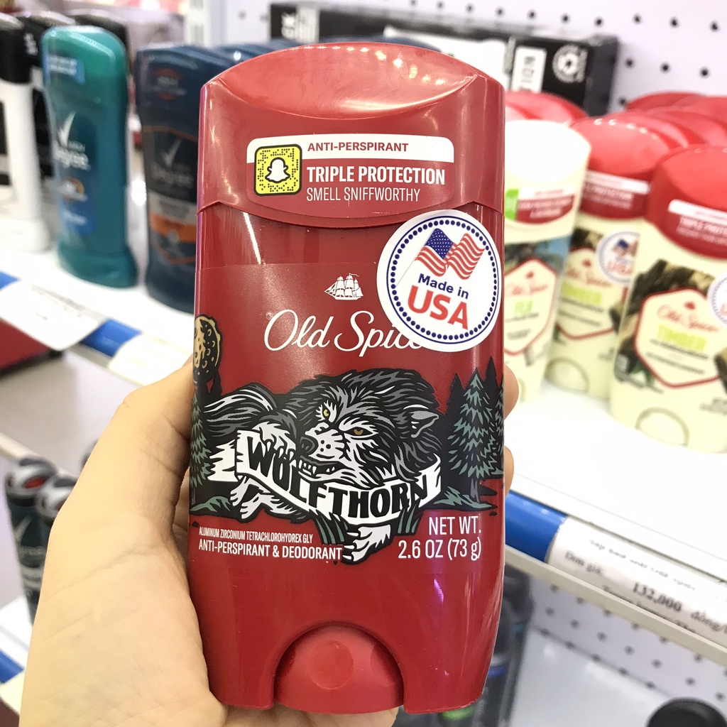 Sáp khử mùi Old Spice High Endurance 73g| Bảo vệ khỏi mùi suốt 24 giờ | Hương Thơm Nam Tính