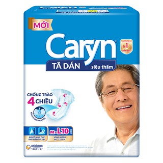 Bỉm (tã giấy) người già, phụ nữ sau sinh Caryn 10 miếng