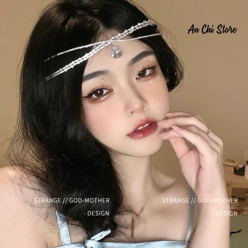 Vòng choker, cài trán đính đá bling bling (mẫu C01)