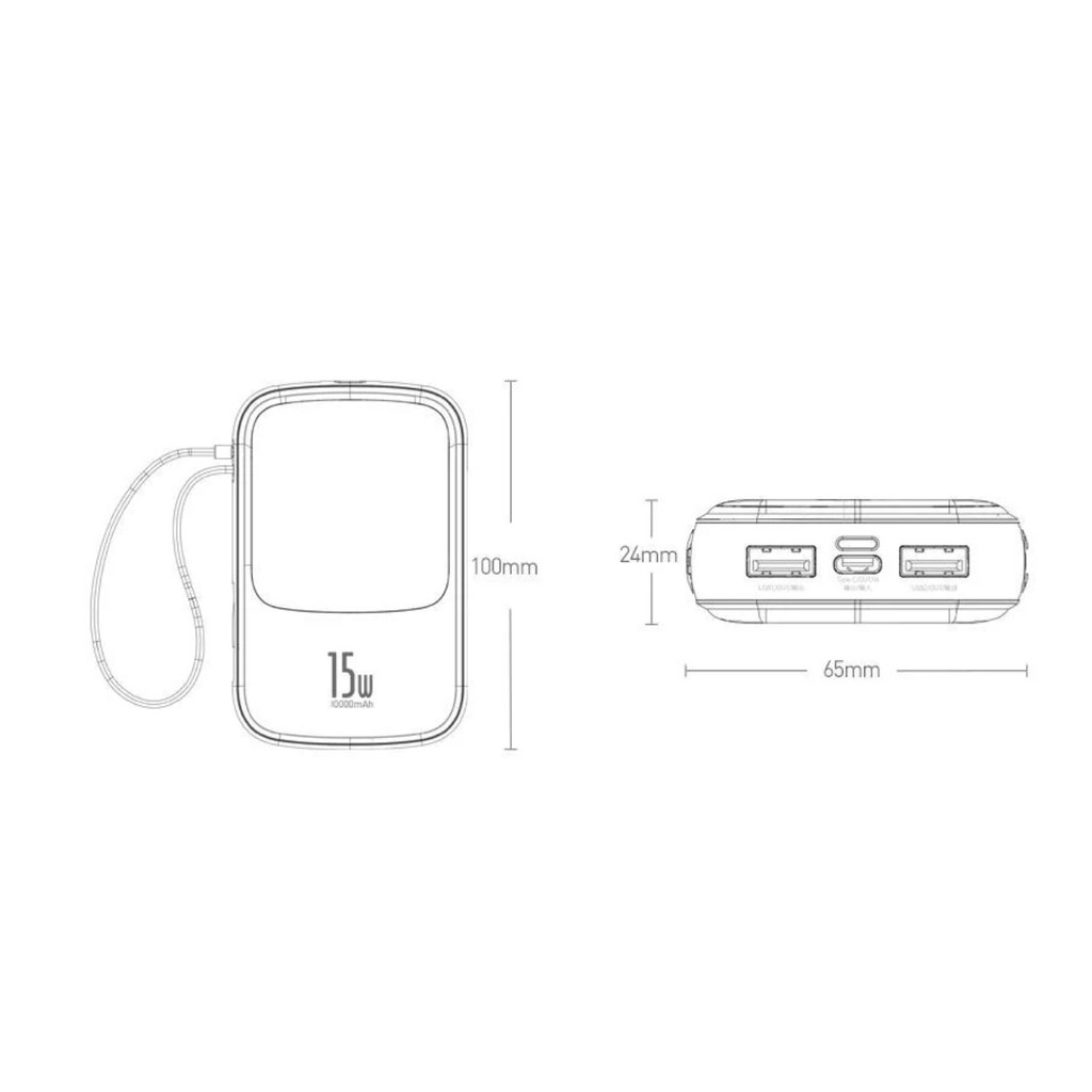 Pin sạc dự phòng 10.000mAh Baseus Q pow