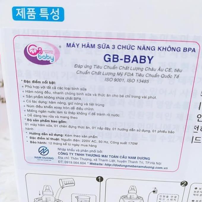 Máy hâm sữa 3 chức năng GB Baby Hàn Quốc