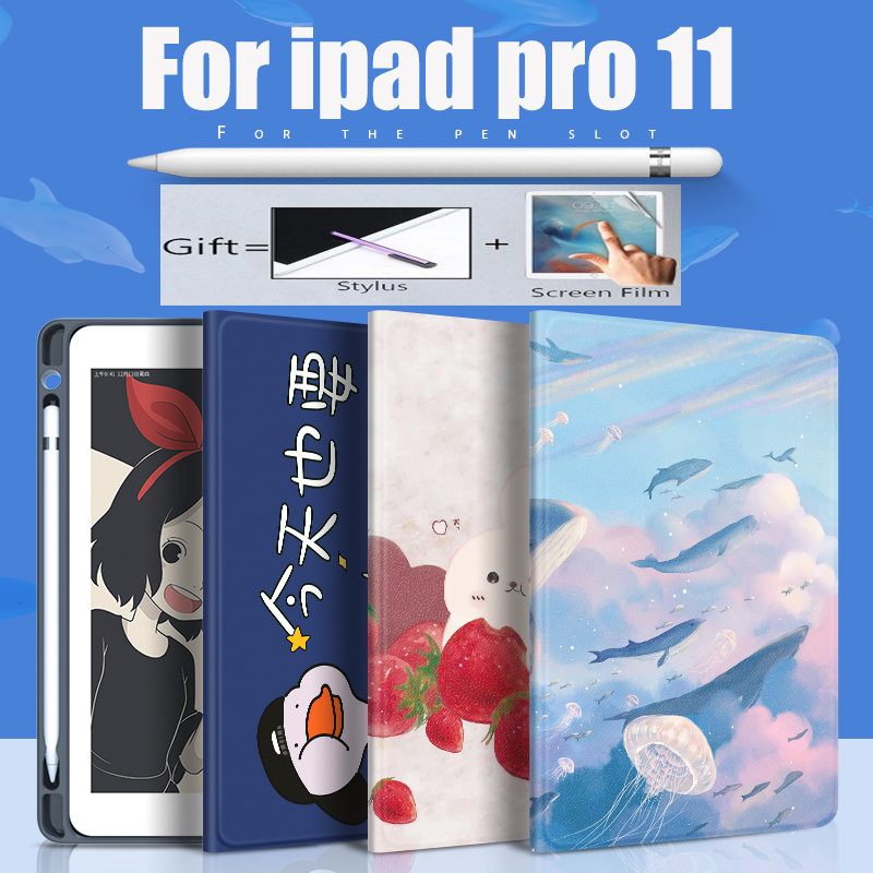 Bao Da Có Giá Đỡ Và Bút Cảm Ứng Cho Ipad air4 AIR5 10.9 ipad Pro11 Inch 2022 2018 2020 2021 A2013 A2228 A2068 A2230 A2231 Mini 1st 2nd 3rd 4th 5th 6th 7th 8th 11th Gen Generation IPad Cover Pro 7.9 9.7 10.5 10.9 11 Inch 2020 2019 10.2 IPad Case Air3 Air2