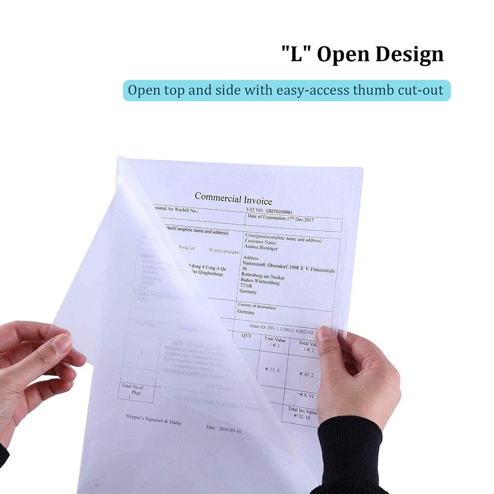 Set 20 Túi Nhựa Trong Suốt Đựng Tài Liệu Khổ A4 Chống Thấm Nước