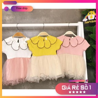 [Free ship - Ảnh thật tự chụp] Váy voan cổ cánh hoa siêu xinh siêu mát [HÀNG SIÊU CÂP]