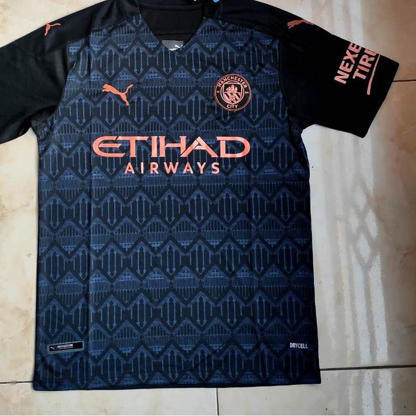 Áo Thun Bóng Đá Manchester City Away 2020-2021 Go Nhập Khẩu Chất Lượng Cao