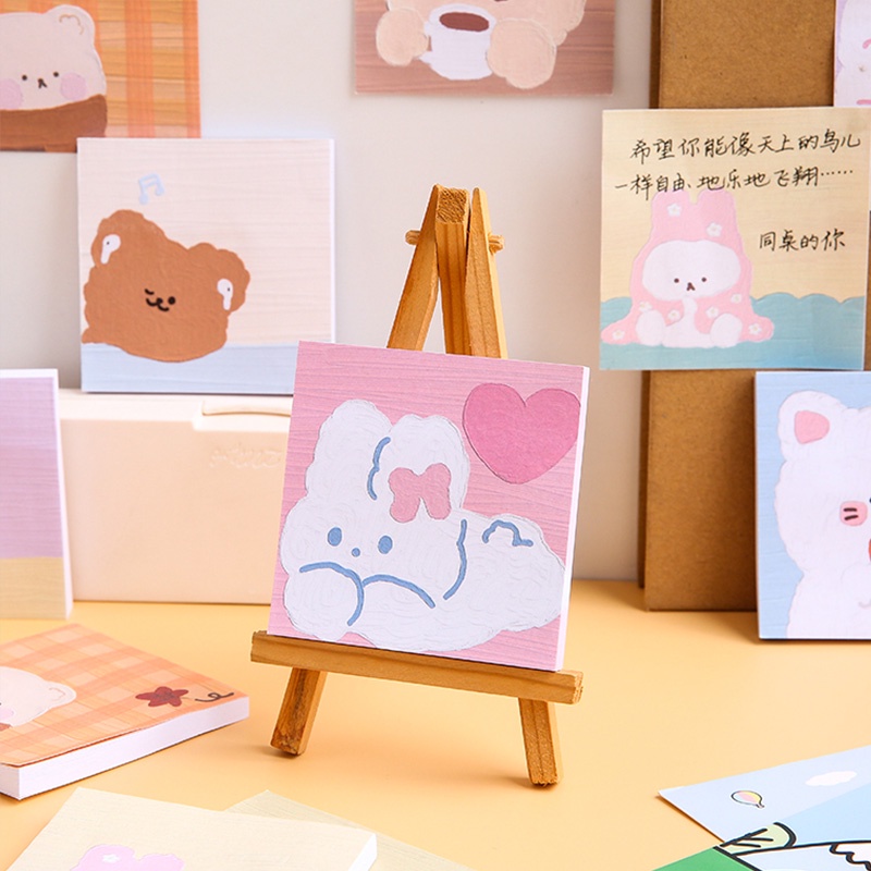 Set 80 tờ giấy ghi chú họa tiết hoạt hình dễ thương cho học sinh