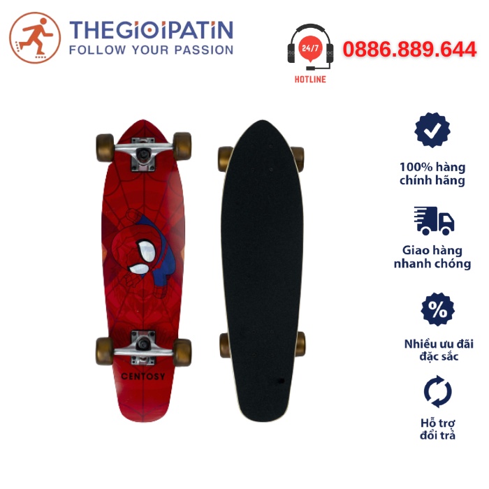 Ván Trượt Penny Centosy B1 Người Nhện Đỏ tongkhothethaoduongpho