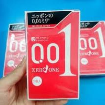 Bao cao su Okamoto Zero One 0.01mm 3 cáiCHÍNH HÃNG  làm tăng hưng phấn, kích thích cho cả hai khi ân ái. Một dòng ba