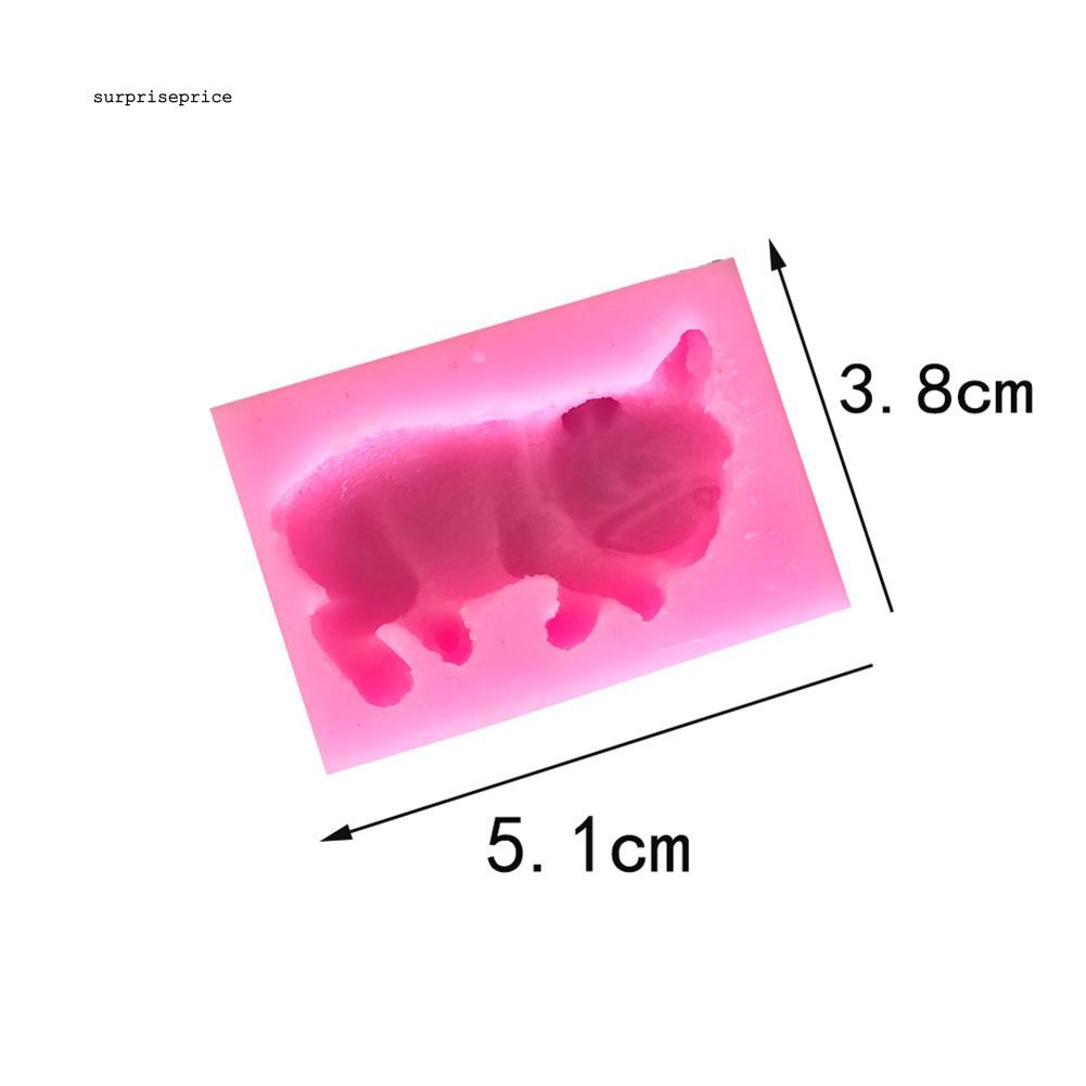 Khuôn silicon làm bánh kẹo đa năng hình chú chó bull đáng yêu