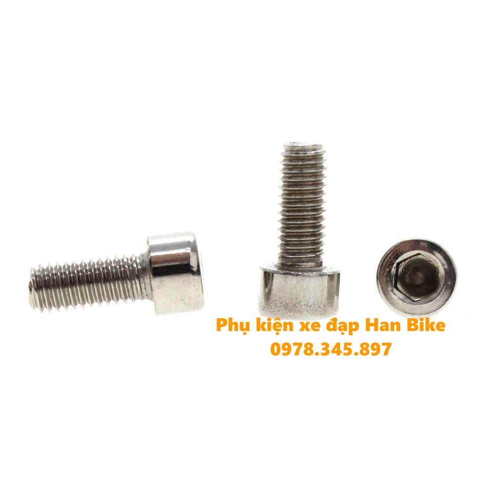 Ốc Lục Giác Inox M5x12 Gắn Giá Đỡ Bình Nước Xe Đạp Thể Thao - 10 Ốc