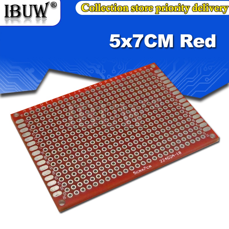 1 Bảng Mạch PCB 5x7cm 5*7Cm Hai Mặt Màu Trắng/Xanh Dương/Vàng/Đỏ/Xanh Lá diy