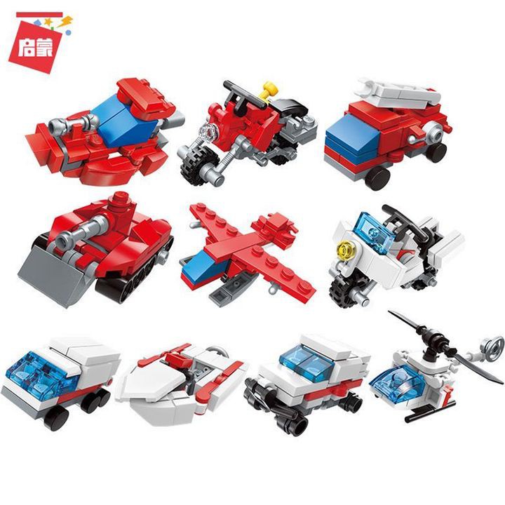 Bộ Đồ Chơi Lego Lắp Ghép 10 in 1 Các Phương Tiện 2104