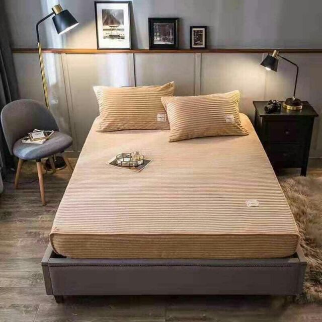 XẢ HÀNG Set ga gối nỉ nhung tăm 3 món nhập khẩu xả hàng