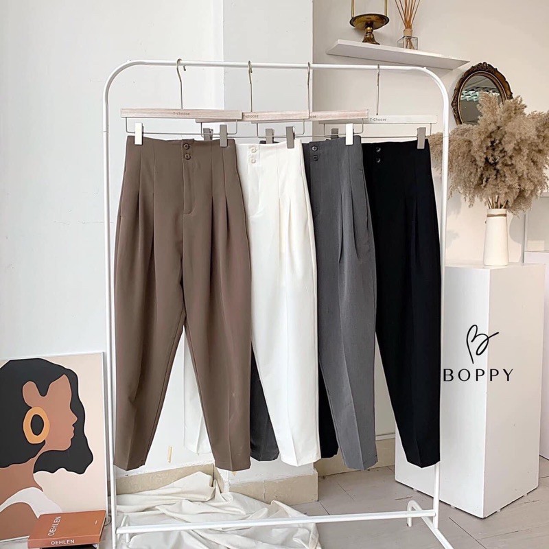 Quần baggy công sở cạp cao #2 nút loại đẹp (sẵn hàng) | BigBuy360 - bigbuy360.vn