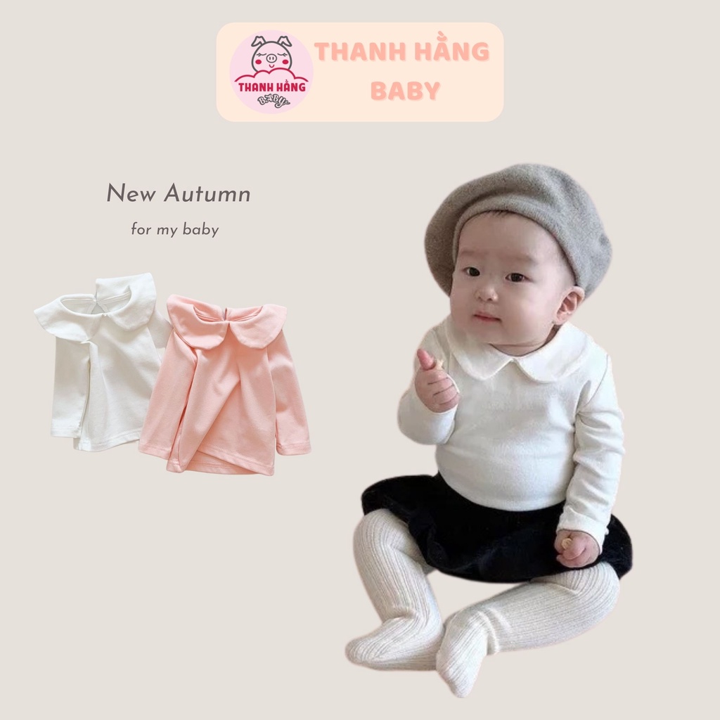 Áo Thun Dài Tay Bé Gái, Áo Dài Tay Cho Bé Cotton Hàn Mềm Mịn Thanh Hằng Baby Từ 5 - 15 Kg