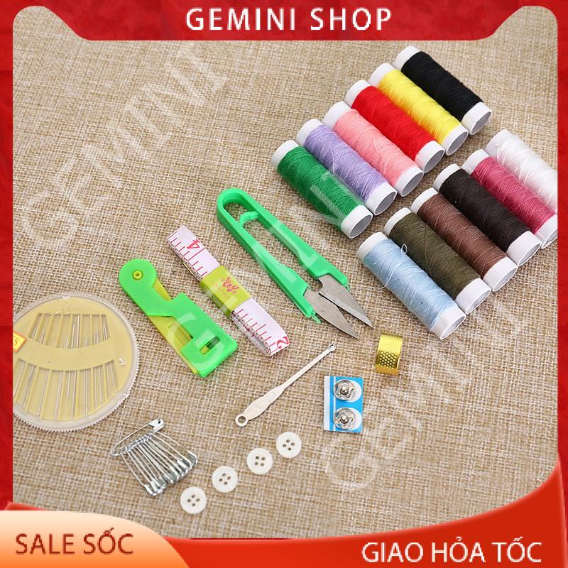 Bộ Hộp Kim Chỉ Đa năng K16 24 món May Vá Đầy Đủ Gia Đình Kim Khâu, Chỉ Kéo Thước Dây loại 1 GEMINI SHOP