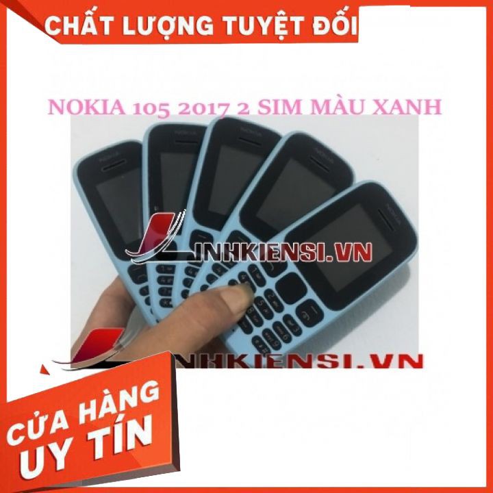 ĐIỆN THOẠI NOKIA 105 2017 2 SIM MÀU XANH⚡GIÁ RẺ SỐ 1⚡ HÀNG CHÍNH HÃNG, CHẤT LƯỢNG CAO