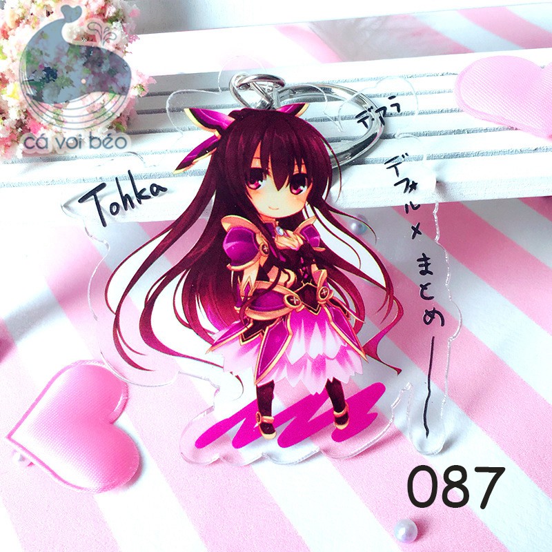 [SALE GIÁ XƯỞNG] [15 mẫu] Móc khóa Date A Live Kurumi Yoshino Itsuka Kotori Yatogami Tohka Tobiichi Origami