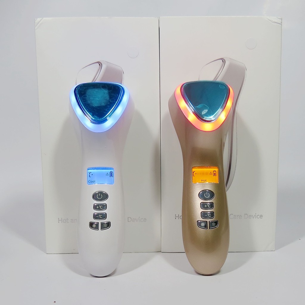 Búa Điện Mini Di Nóng Lạnh Máy Điện Di Đẩy Tinh Chất, Kết Hợp Ánh Sáng Sinh Học Bảo Hành 12 Tháng.