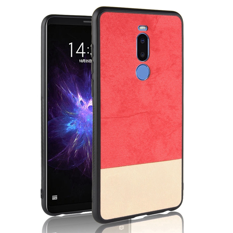 Meizu 15 Plus Hybrid PU Leather+Denim Fabric Case Cover Fabric Phone Case